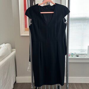 All-Season Wool V-Neck Sheath, Fully Lined